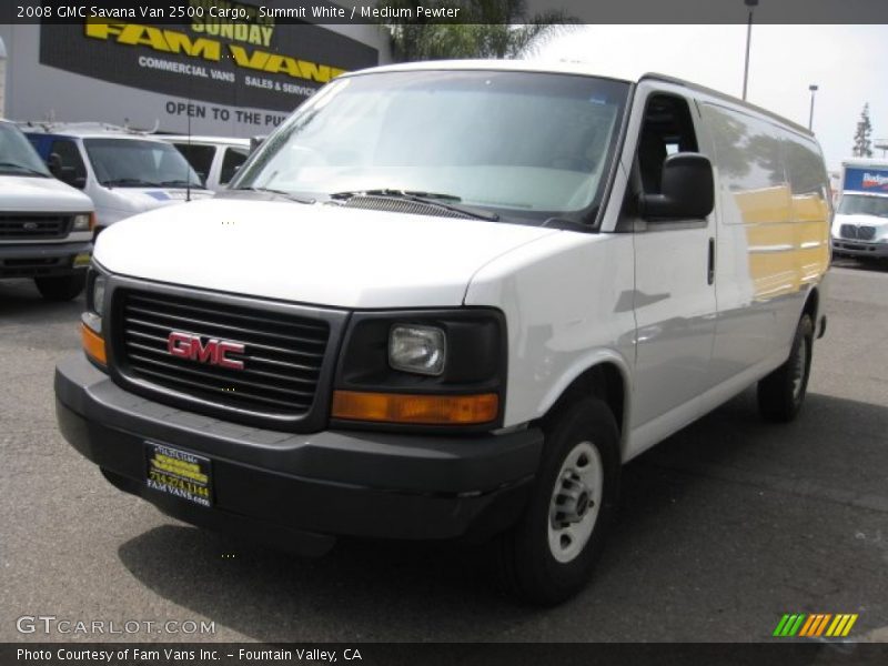 Summit White / Medium Pewter 2008 GMC Savana Van 2500 Cargo