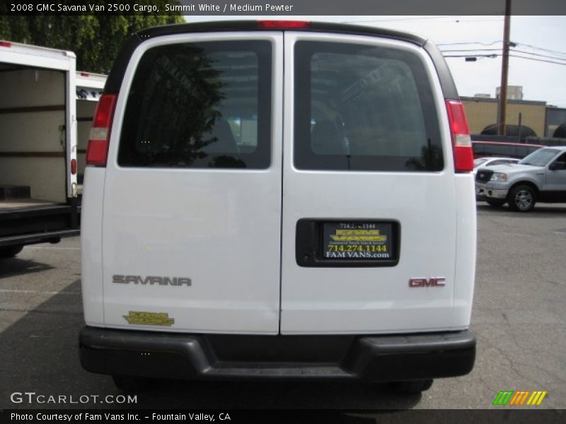 Summit White / Medium Pewter 2008 GMC Savana Van 2500 Cargo