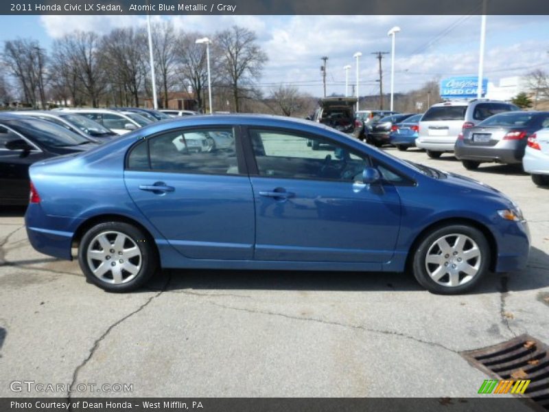 Atomic Blue Metallic / Gray 2011 Honda Civic LX Sedan