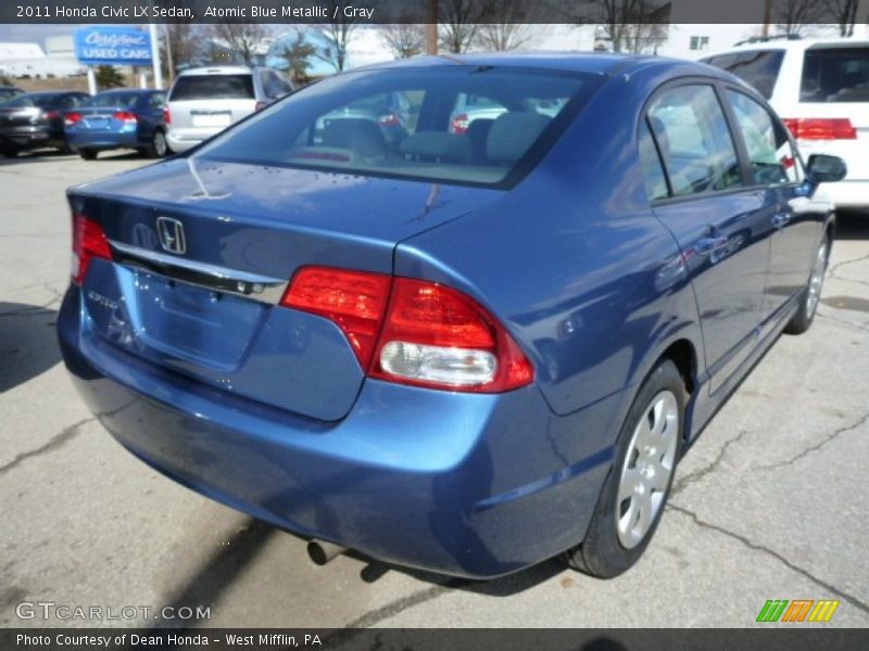 Atomic Blue Metallic / Gray 2011 Honda Civic LX Sedan