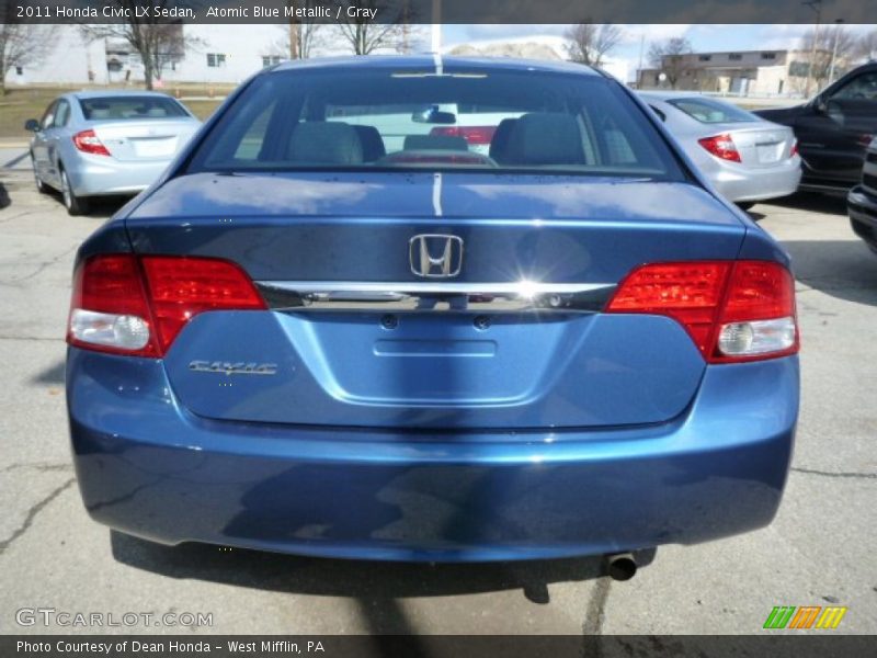 Atomic Blue Metallic / Gray 2011 Honda Civic LX Sedan