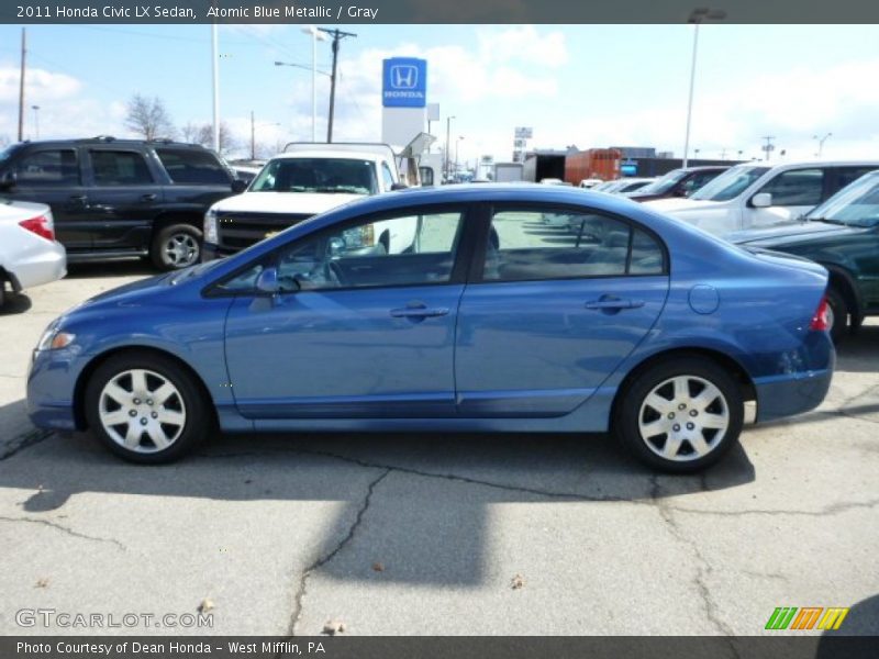 Atomic Blue Metallic / Gray 2011 Honda Civic LX Sedan