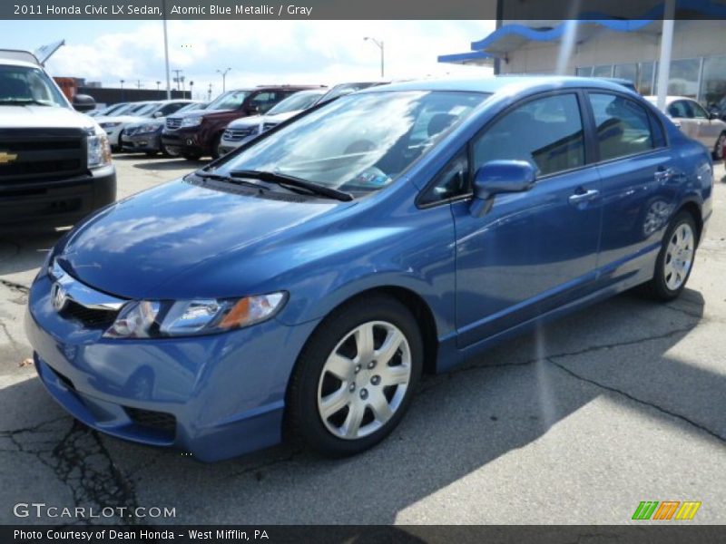 Atomic Blue Metallic / Gray 2011 Honda Civic LX Sedan