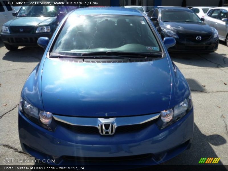 Atomic Blue Metallic / Gray 2011 Honda Civic LX Sedan