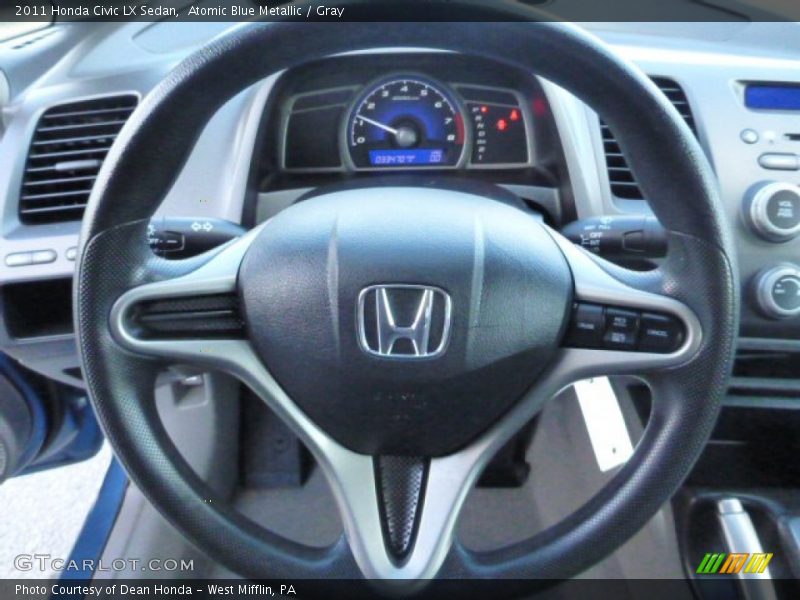 Atomic Blue Metallic / Gray 2011 Honda Civic LX Sedan