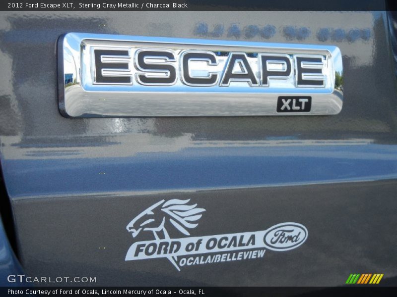 Sterling Gray Metallic / Charcoal Black 2012 Ford Escape XLT
