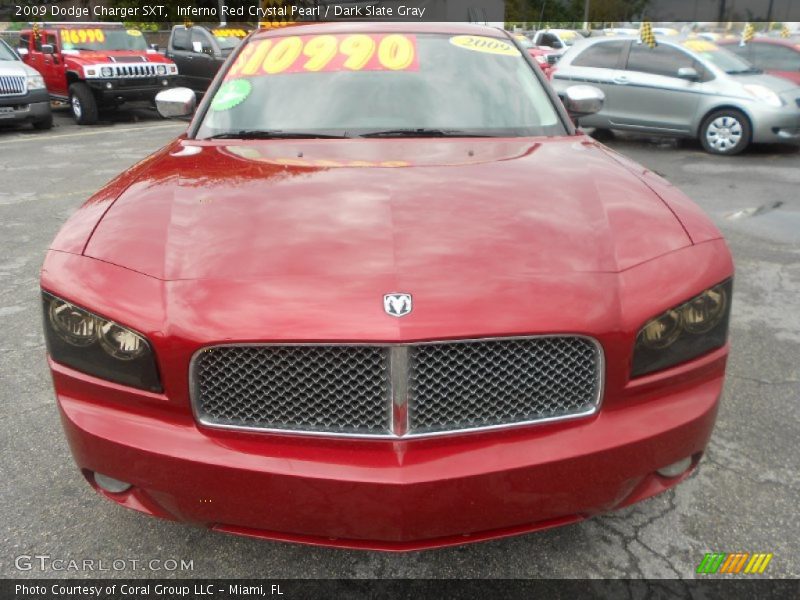 Inferno Red Crystal Pearl / Dark Slate Gray 2009 Dodge Charger SXT