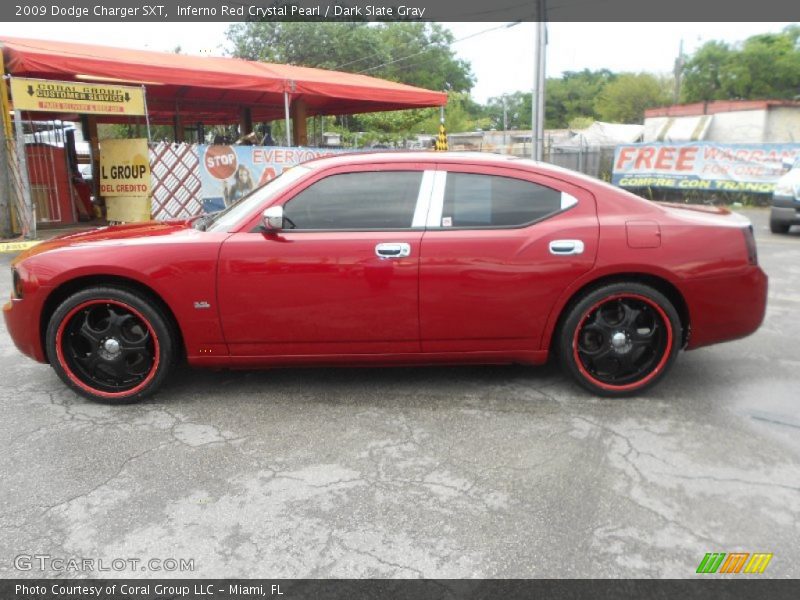 Inferno Red Crystal Pearl / Dark Slate Gray 2009 Dodge Charger SXT