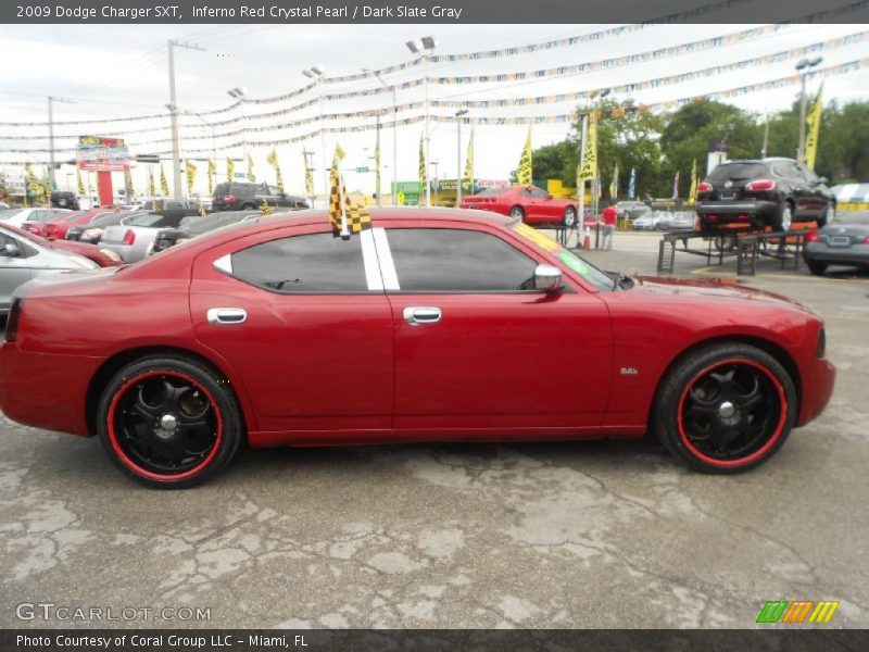 Inferno Red Crystal Pearl / Dark Slate Gray 2009 Dodge Charger SXT