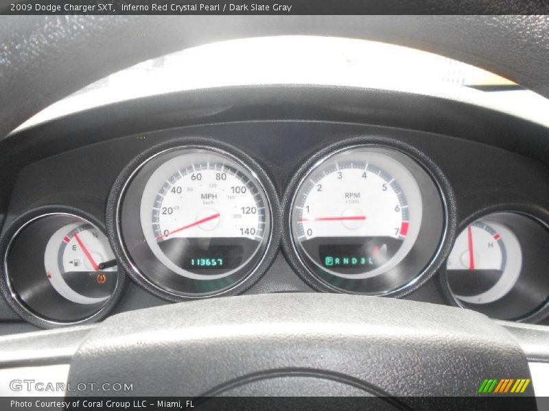 Inferno Red Crystal Pearl / Dark Slate Gray 2009 Dodge Charger SXT