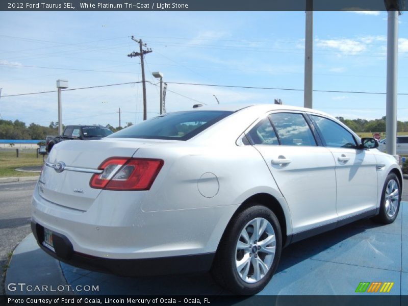 White Platinum Tri-Coat / Light Stone 2012 Ford Taurus SEL