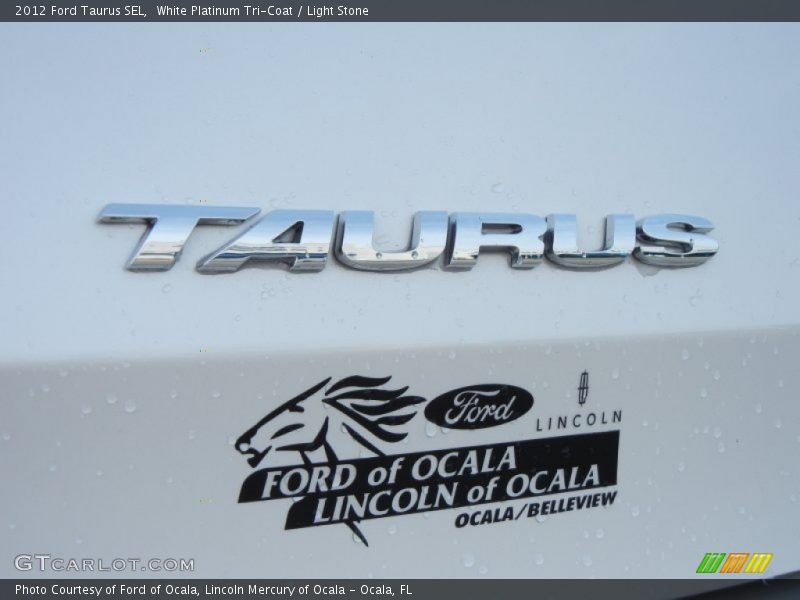 White Platinum Tri-Coat / Light Stone 2012 Ford Taurus SEL