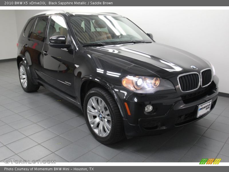 Black Sapphire Metallic / Saddle Brown 2010 BMW X5 xDrive30i