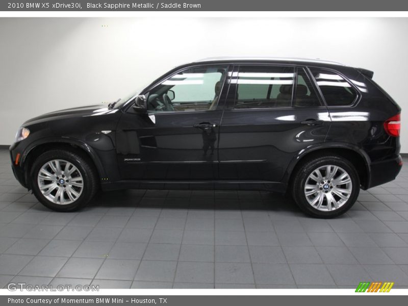 Black Sapphire Metallic / Saddle Brown 2010 BMW X5 xDrive30i