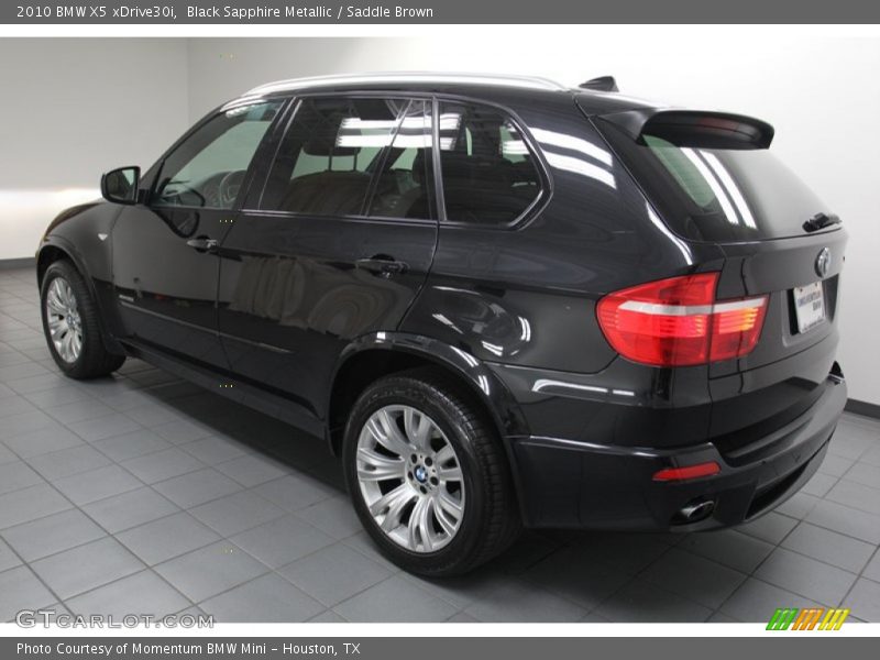 Black Sapphire Metallic / Saddle Brown 2010 BMW X5 xDrive30i