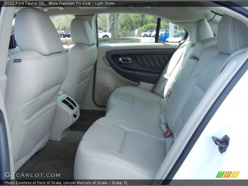 White Platinum Tri-Coat / Light Stone 2012 Ford Taurus SEL