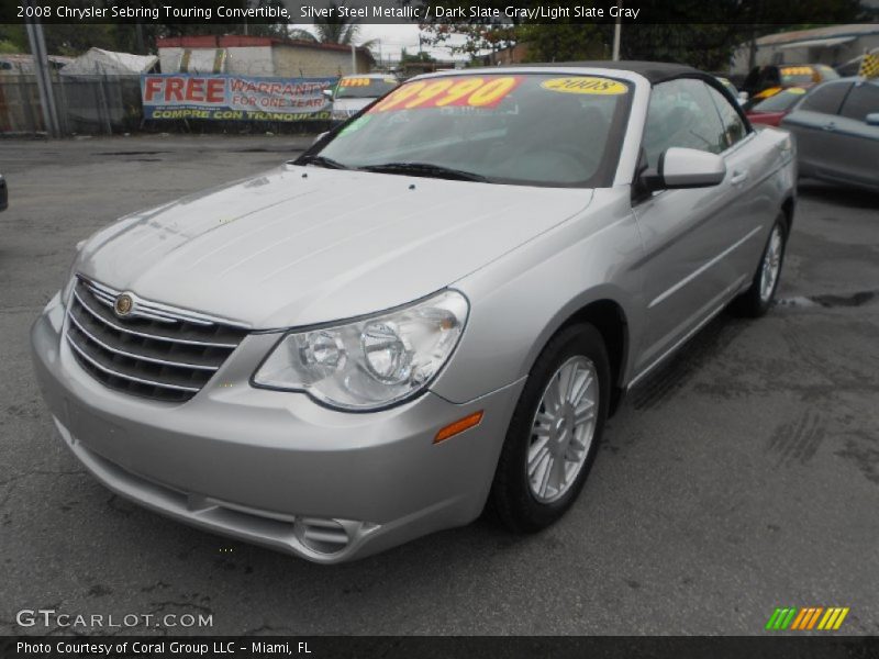 Silver Steel Metallic / Dark Slate Gray/Light Slate Gray 2008 Chrysler Sebring Touring Convertible