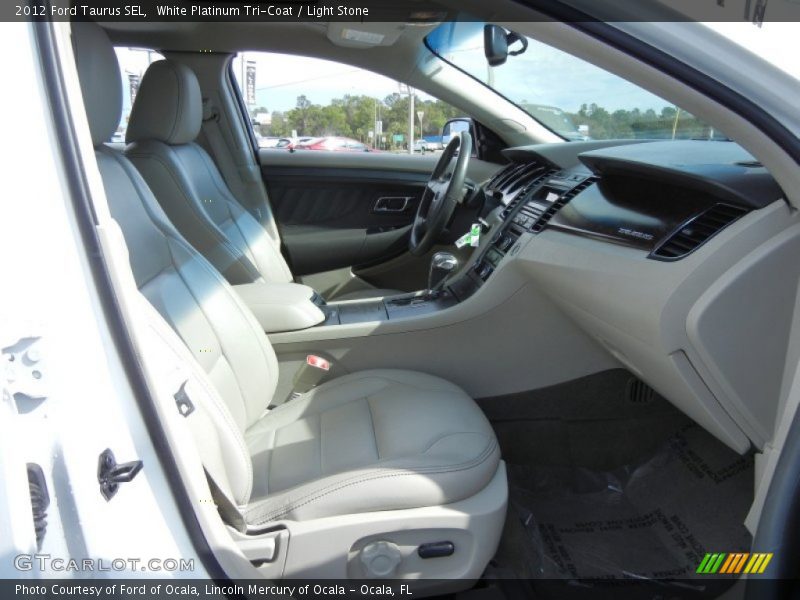 White Platinum Tri-Coat / Light Stone 2012 Ford Taurus SEL