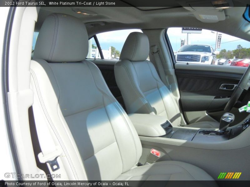 White Platinum Tri-Coat / Light Stone 2012 Ford Taurus SEL