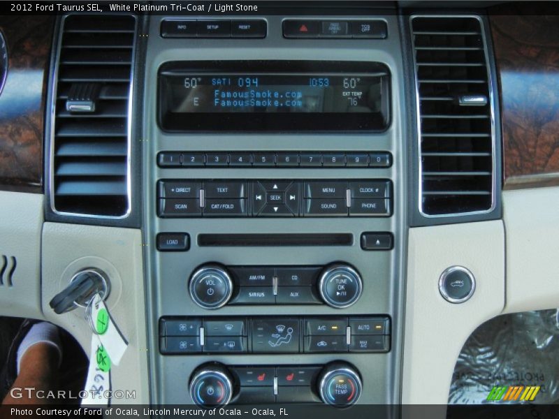 White Platinum Tri-Coat / Light Stone 2012 Ford Taurus SEL
