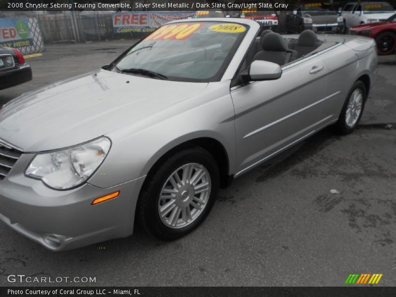 Silver Steel Metallic / Dark Slate Gray/Light Slate Gray 2008 Chrysler Sebring Touring Convertible