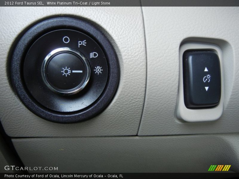 White Platinum Tri-Coat / Light Stone 2012 Ford Taurus SEL