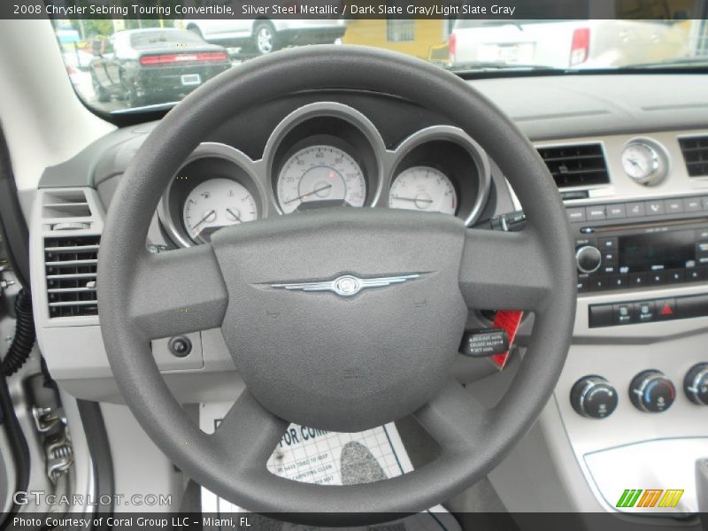 Silver Steel Metallic / Dark Slate Gray/Light Slate Gray 2008 Chrysler Sebring Touring Convertible
