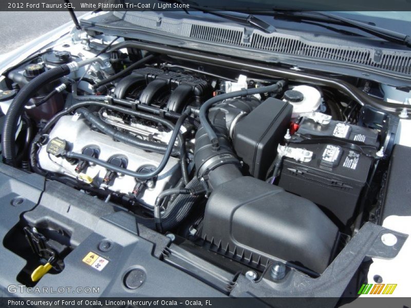 White Platinum Tri-Coat / Light Stone 2012 Ford Taurus SEL