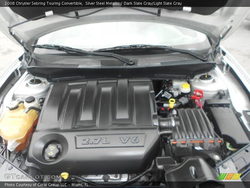 Silver Steel Metallic / Dark Slate Gray/Light Slate Gray 2008 Chrysler Sebring Touring Convertible
