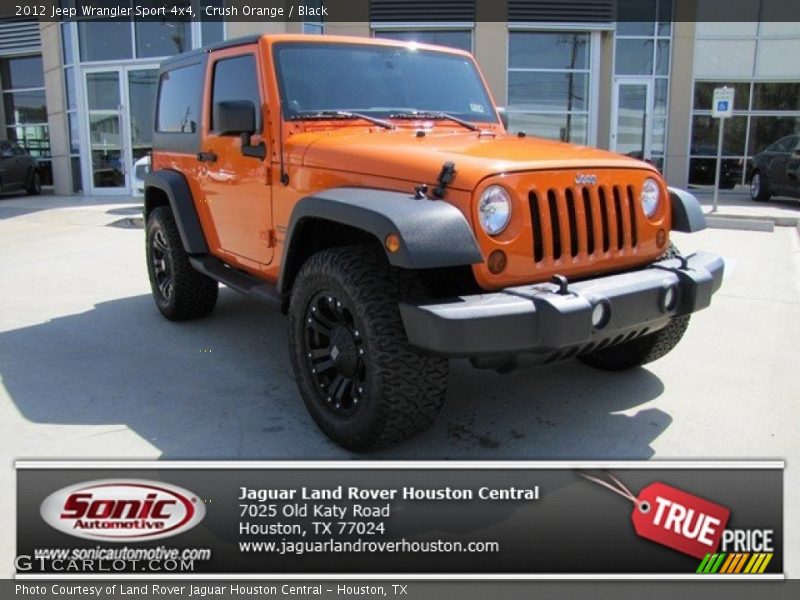 Crush Orange / Black 2012 Jeep Wrangler Sport 4x4