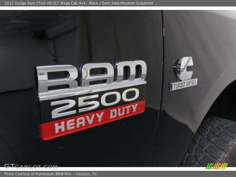 Black / Dark Slate/Medium Graystone 2012 Dodge Ram 2500 HD SLT Mega Cab 4x4