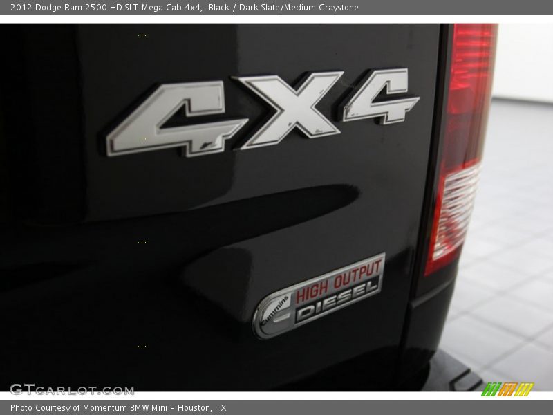 Black / Dark Slate/Medium Graystone 2012 Dodge Ram 2500 HD SLT Mega Cab 4x4