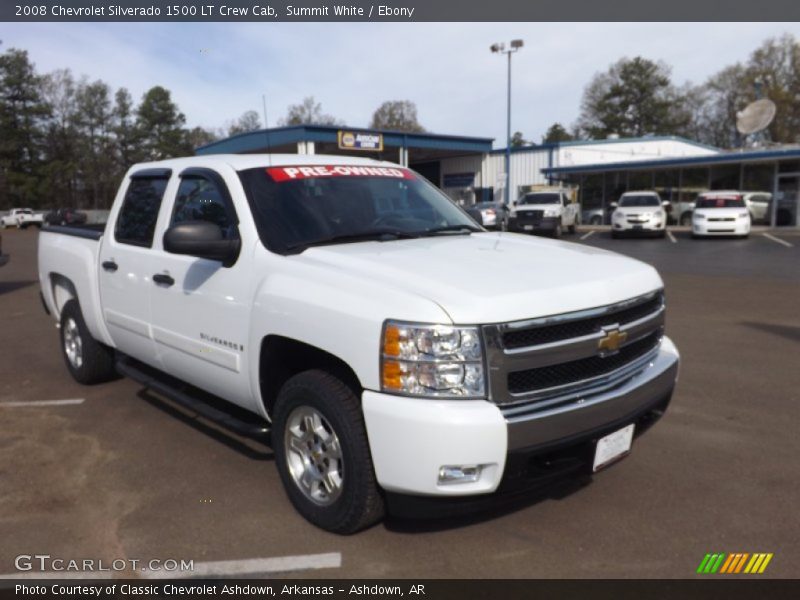 Summit White / Ebony 2008 Chevrolet Silverado 1500 LT Crew Cab