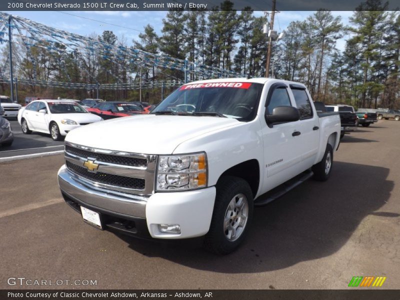Summit White / Ebony 2008 Chevrolet Silverado 1500 LT Crew Cab