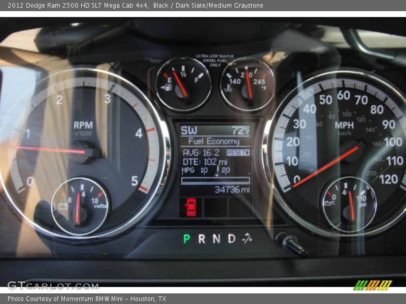 Black / Dark Slate/Medium Graystone 2012 Dodge Ram 2500 HD SLT Mega Cab 4x4