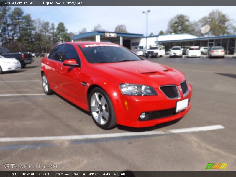 Liquid Red / Onyx/Red 2009 Pontiac G8 GT