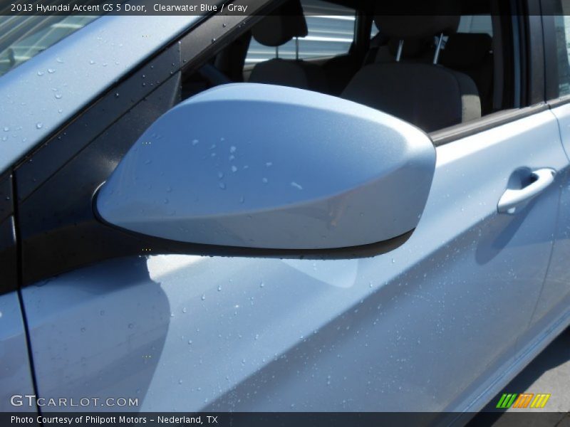 Clearwater Blue / Gray 2013 Hyundai Accent GS 5 Door