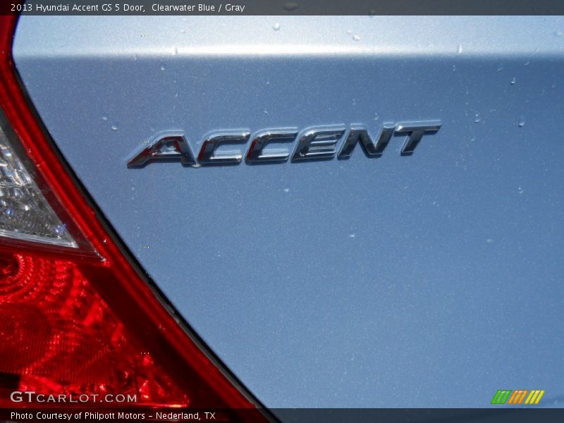 Clearwater Blue / Gray 2013 Hyundai Accent GS 5 Door