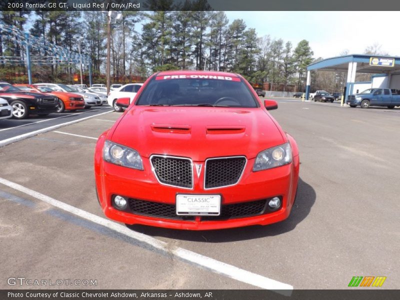 Liquid Red / Onyx/Red 2009 Pontiac G8 GT