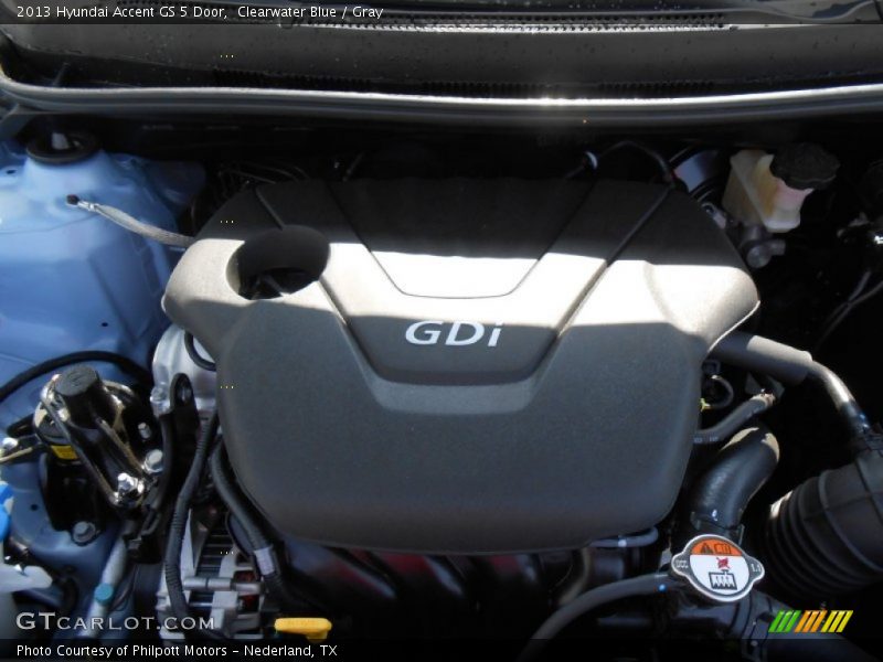Clearwater Blue / Gray 2013 Hyundai Accent GS 5 Door