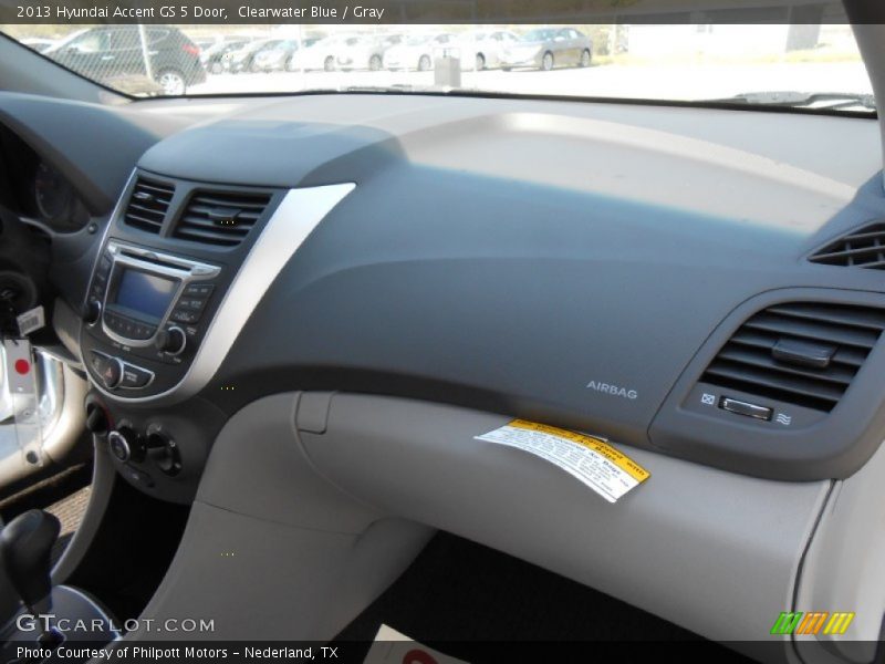Clearwater Blue / Gray 2013 Hyundai Accent GS 5 Door
