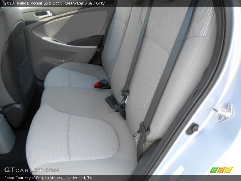 Clearwater Blue / Gray 2013 Hyundai Accent GS 5 Door