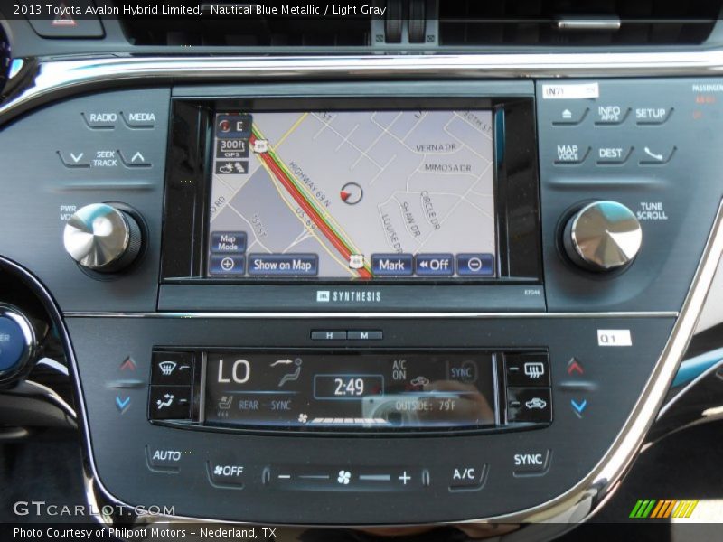 Nautical Blue Metallic / Light Gray 2013 Toyota Avalon Hybrid Limited