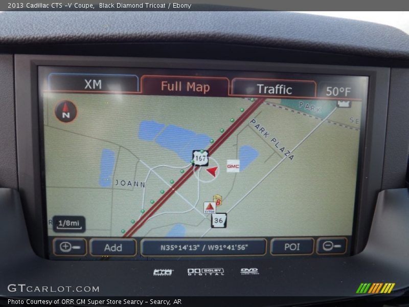 Navigation of 2013 CTS -V Coupe