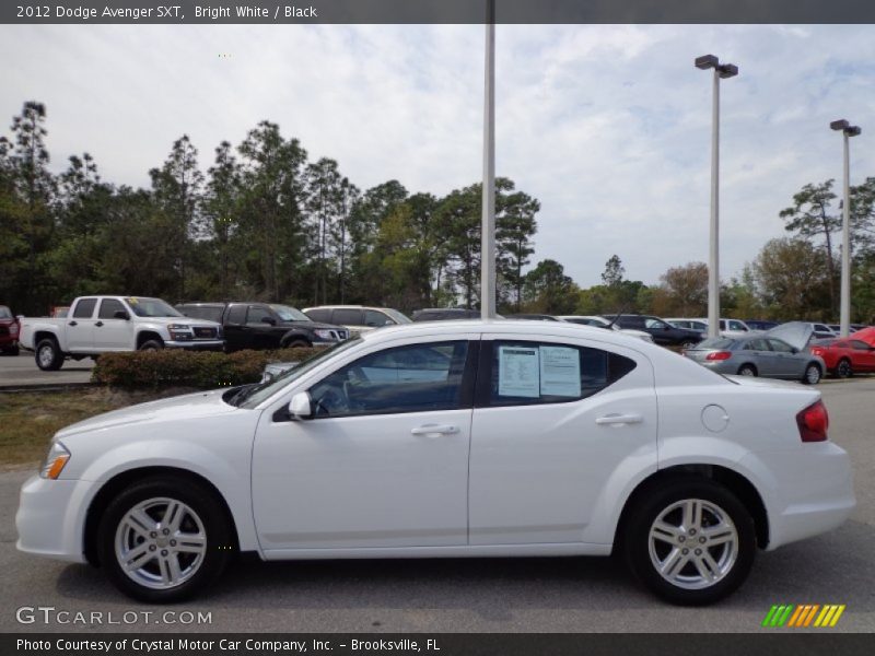 Bright White / Black 2012 Dodge Avenger SXT