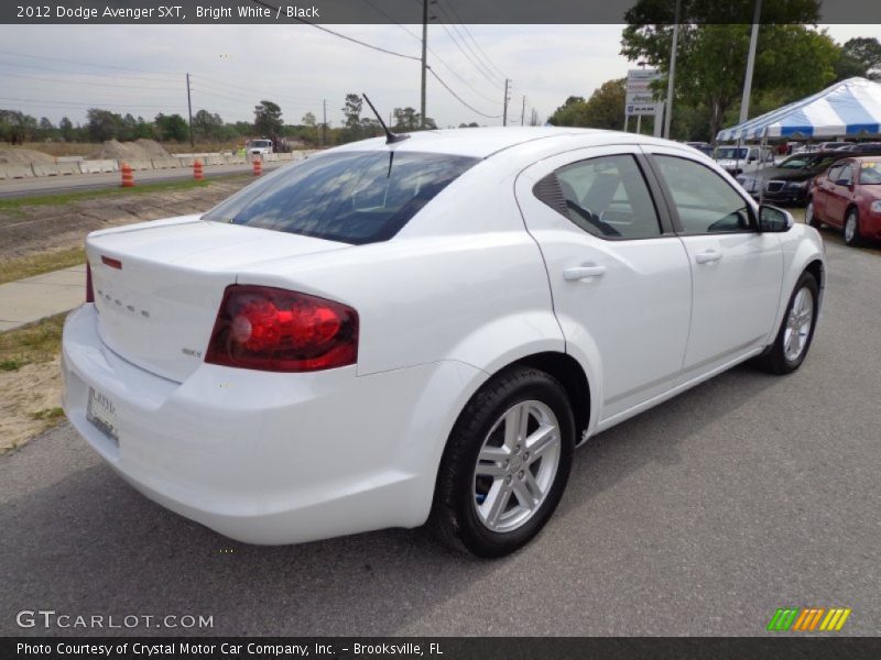 Bright White / Black 2012 Dodge Avenger SXT