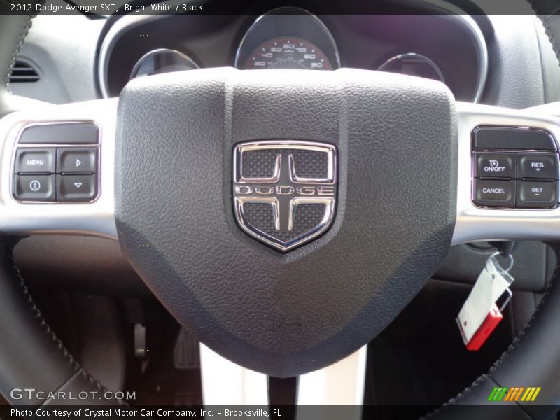 Bright White / Black 2012 Dodge Avenger SXT