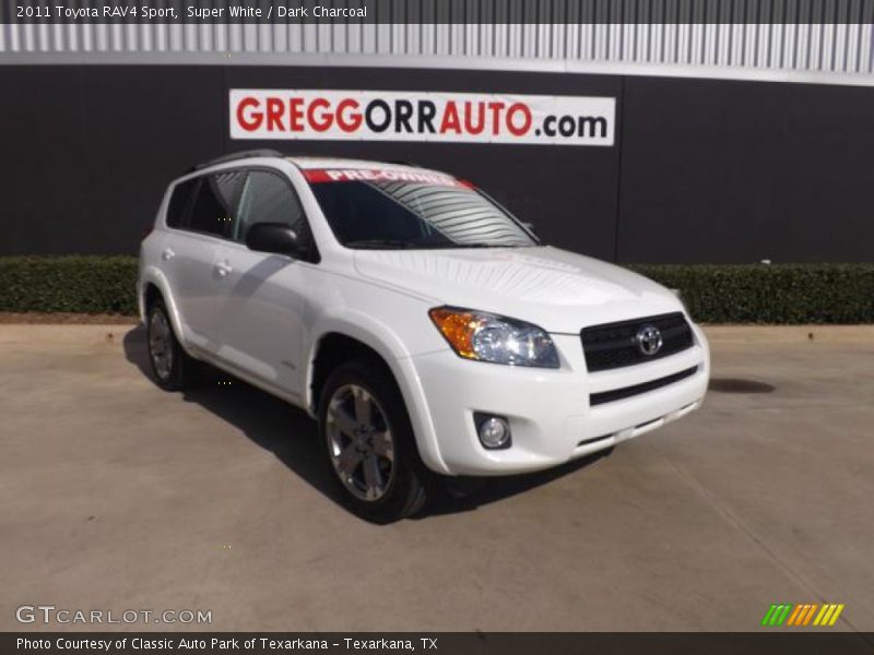 Super White / Dark Charcoal 2011 Toyota RAV4 Sport