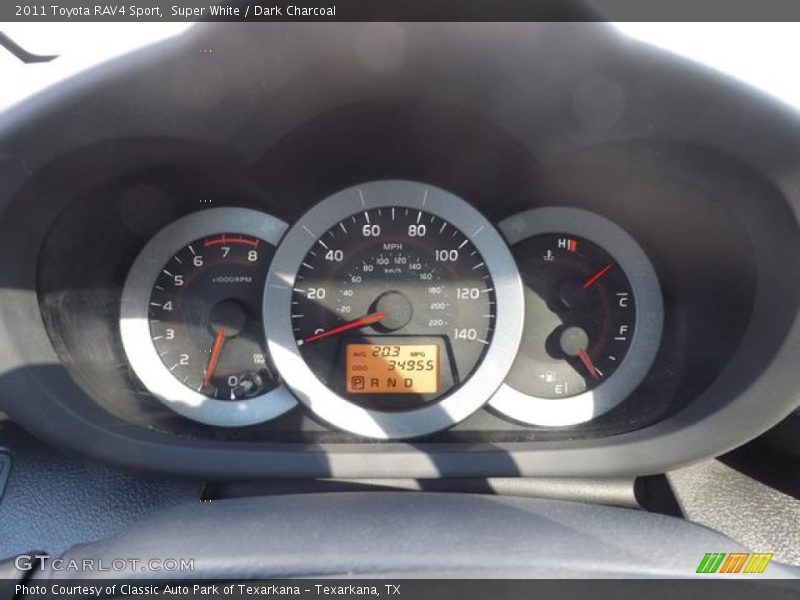 Super White / Dark Charcoal 2011 Toyota RAV4 Sport