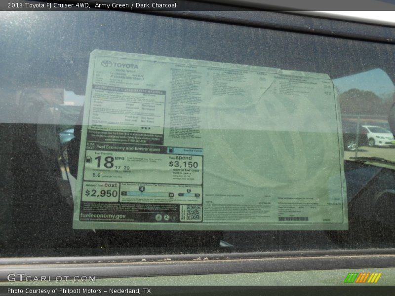 Army Green / Dark Charcoal 2013 Toyota FJ Cruiser 4WD